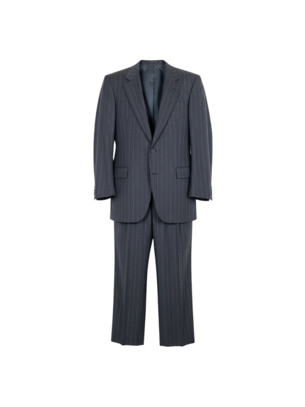 Bottega Veneta Suit Set Tailored Jacket Trousers Striped Dark Navy Wool